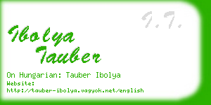 ibolya tauber business card